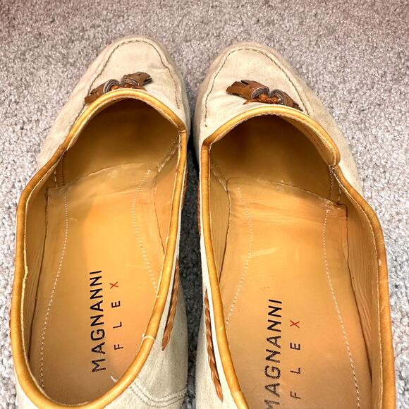 Magnanni Delrey II Tassel Loafer, Suede Calfskin Leather Men's 10.5 M - Picture 11 of 12